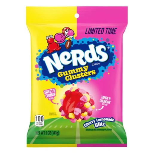 Nerds Gummy Clusters Cherry Lemonade Blitz Peg Bag pack USA (12x141g)
