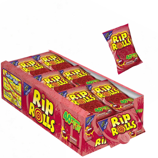 Rip Rolls Cherry USA (24x40g) 40 Inches