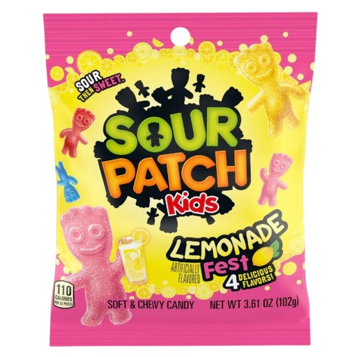 Sour Patch Kids Lemonade Fest Peg Bag (12x102g)