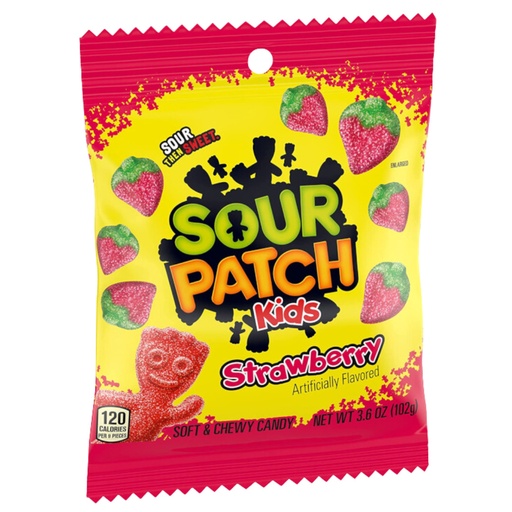 Sour Patch Kids Strawberry Peg Bag (12x102g)