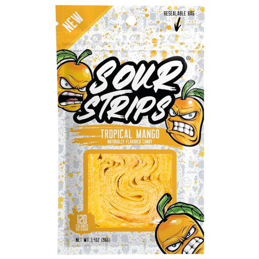 Sour Strips Tropical Mango Flavoured Peg Bag USA (12x96g)