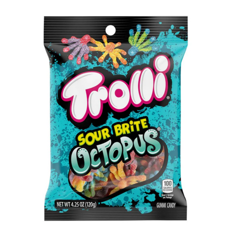 Trolli Sour Brite Octopus Peg bag USA (12 x 120g)