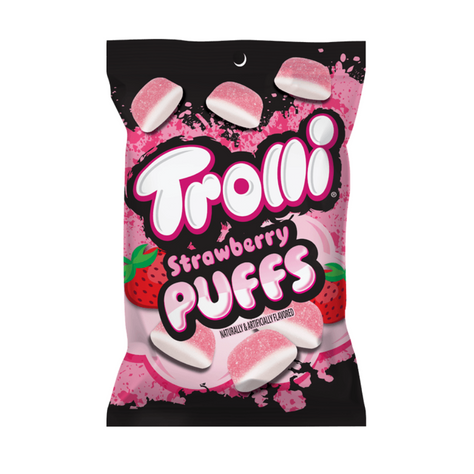 Trolli Strawberry Puff peg bag USA (12 x 120g)