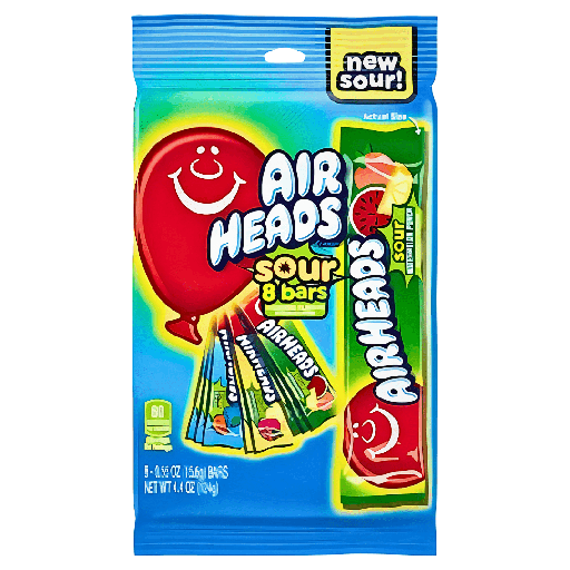 Airheads Sour Peg Bag 8Bars USA (12 x 124g)