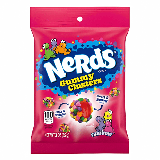 Nerds Gummy Cluster Rainbow Peg Bag USA (12x85g)
