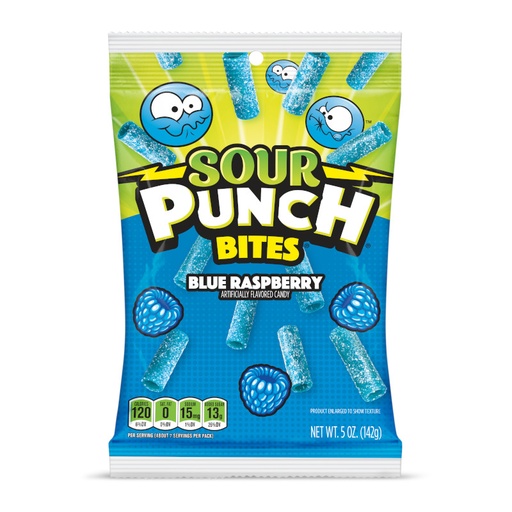 Sour Punch Blue Raspberry Bites Peg (12x142g)