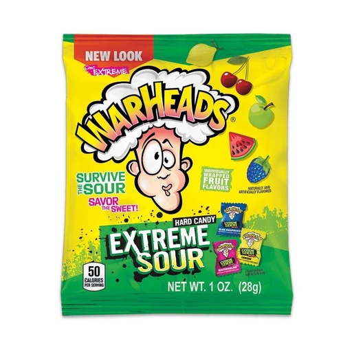 Warheads Extreme Sour Hard Candy Sachet (12x28g)