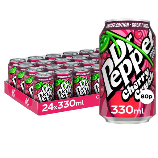 Dr Pepper Cherry Crush Zero Sugar PMP 90p (24 x 330ml)