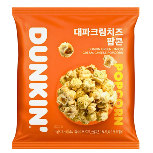 Dunkin Green Onion Cream Cheese Popcorn Korea (30 x 15g)